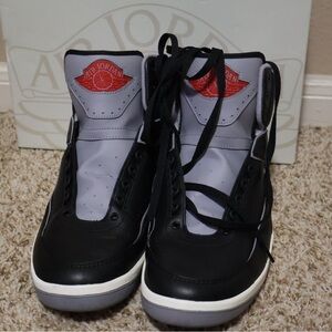 Jordan Black and Gray High-Top Sneakers